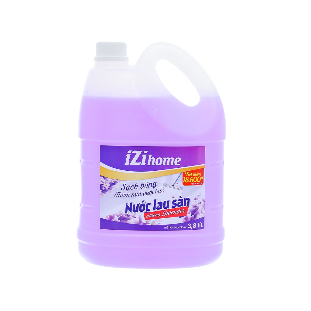 Nước lau sàn nhà IZI HOME hương lavender can 3.8 lít