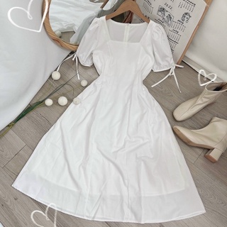 ĐẦM MIDI CỔ VUÔNG