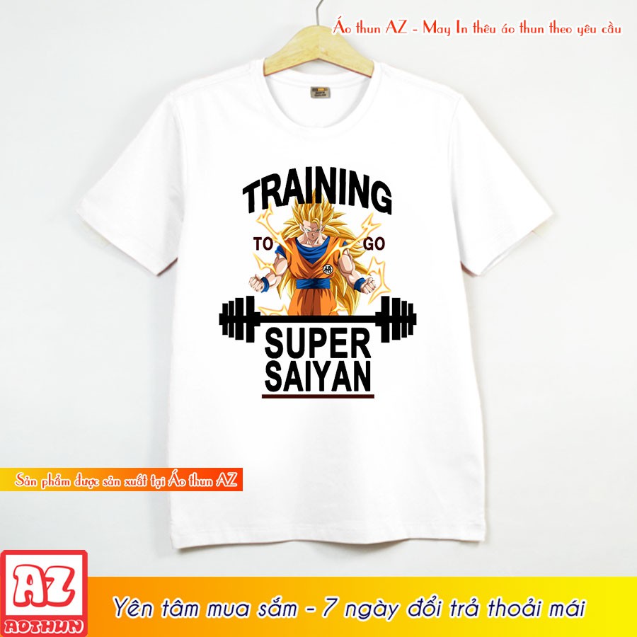 Áo thun Nam AZ - Songoku Tập Gym Dragon Ball Super - Form Rộng BIGSIZE F193