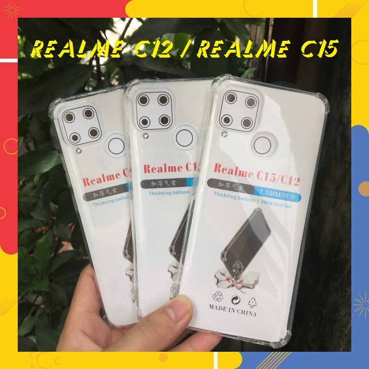 Ốp Lưng Realme C12 / Realme C15 Dẻo Trong Suốt Chống Sốc 4 Góc Có Gù | BigBuy360 - bigbuy360.vn