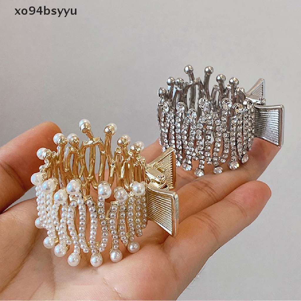 Kẹp Tóc Đính Đá Ngọc Trai Nhân Tạo Xo94Bsyu Thời Trang Cho Nữ VN