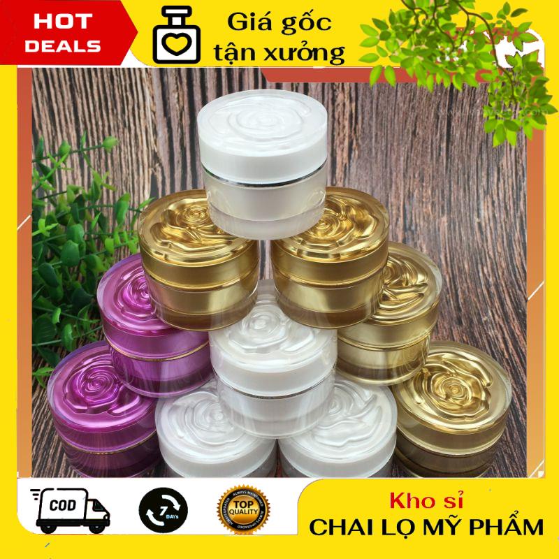 Hủ Đựng Kem ❤ GIÁ TẬN GỐC ❤ Hủ chiết mỹ phẩm 5g,10g,20g hoa hồng đựng kem face, phụ kiện du lịch