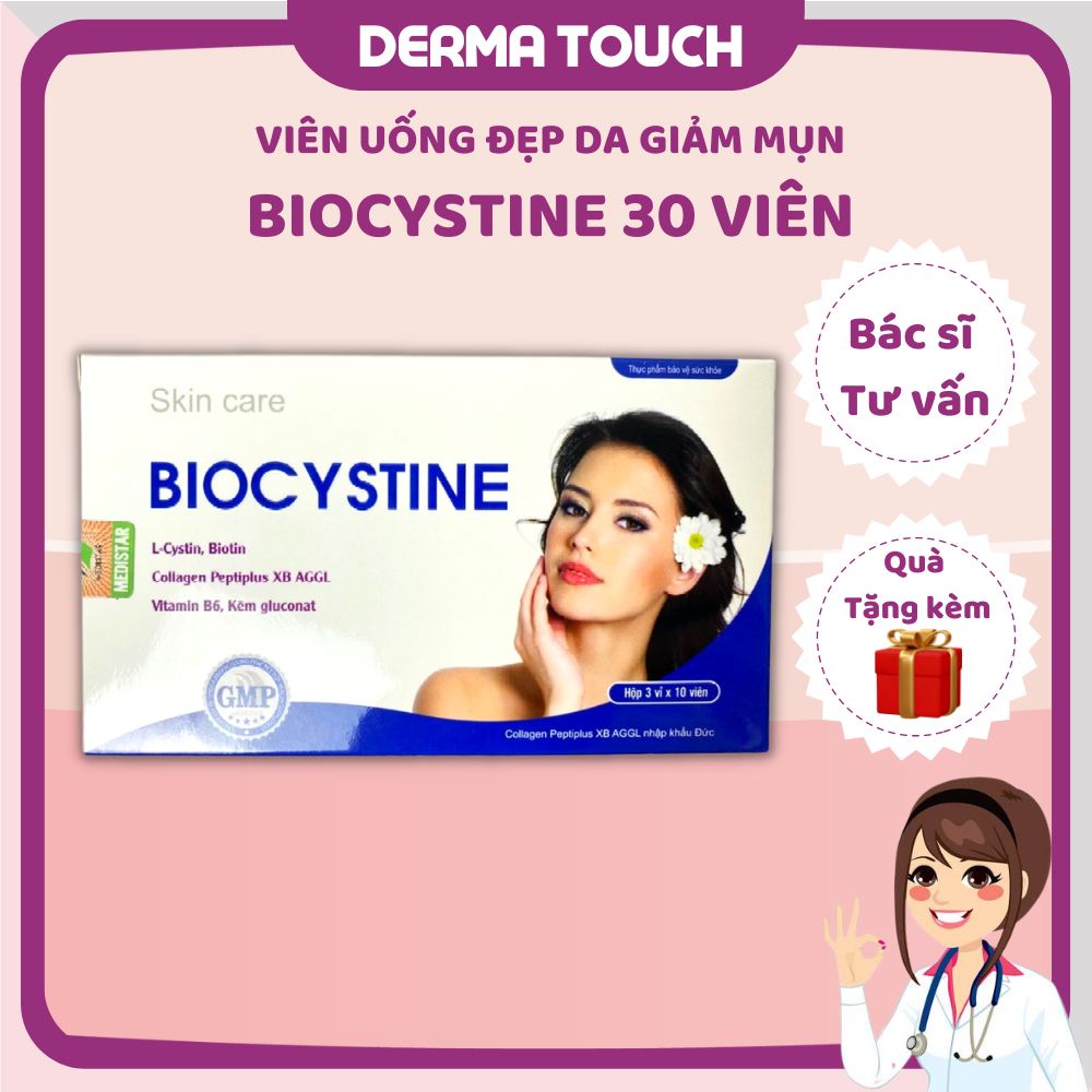 Biocystine viên uống chăm sóc hỗ trợ đẹp da, trắng da, mọc tóc, mọc móng (30 viên)