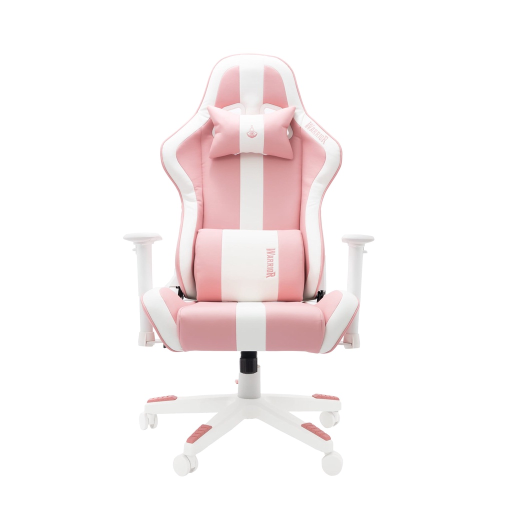 Mẫu Mới - mua ghế tặng lót chuột 40x90cm - Ghế Gaming Warrior Raider Series – WGC206 Plus White/Pink