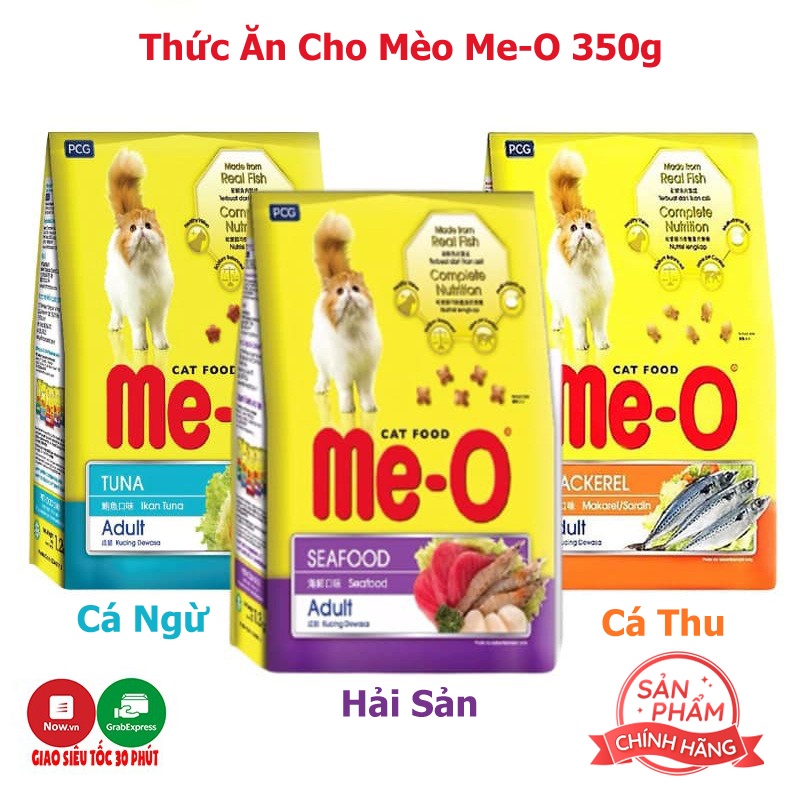 Thức Ăn Cho Mèo - Thức Ăn Hạt Cho Mèo Me-o 350g &amp; 1.2kg Dành Cho Mèo Trưởng Thành Đủ 3 Vị