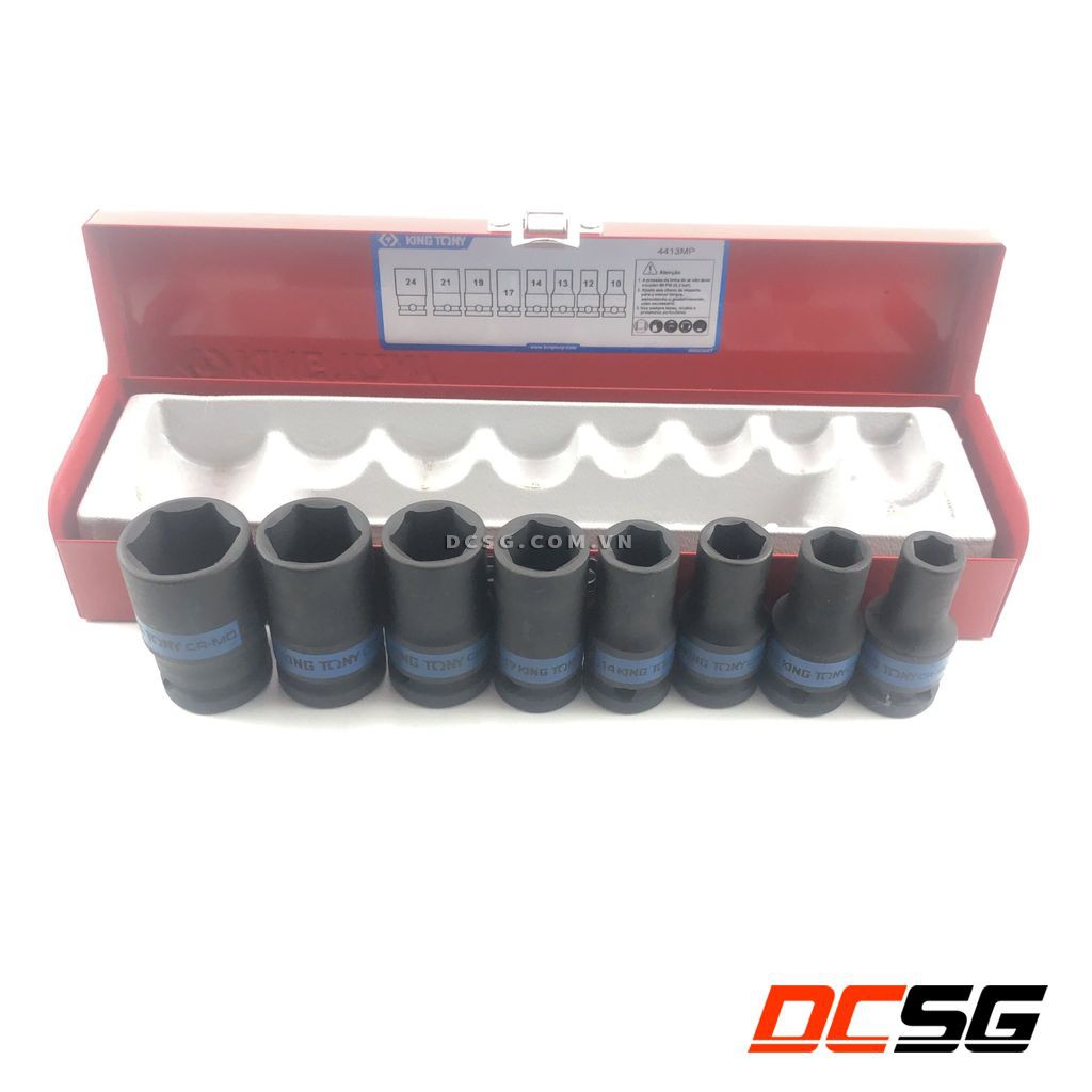 Bộ đầu tuýp 10-24mm chuôi 1/2&quot; Kingtony 4413MP (8 chi tiết/bộ)