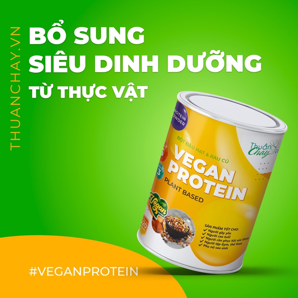 Vegan Protein - Bột rau củ đậu hạt - Bổ Sung Protein (Không Đậu Nành) Thuần Chay