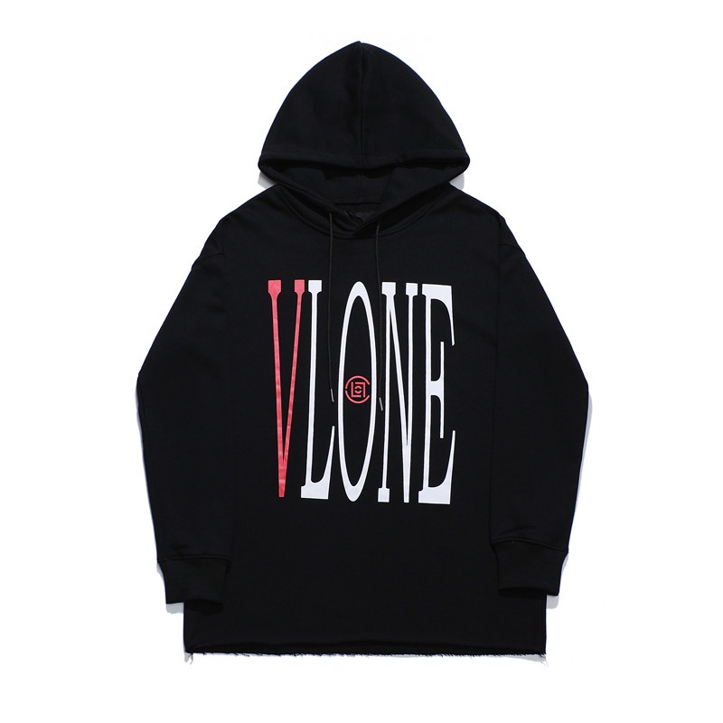 Áo Hoodie Cotton In Chữ Vlone Cổ Điển Thời Trang Cho Cặp Đôi