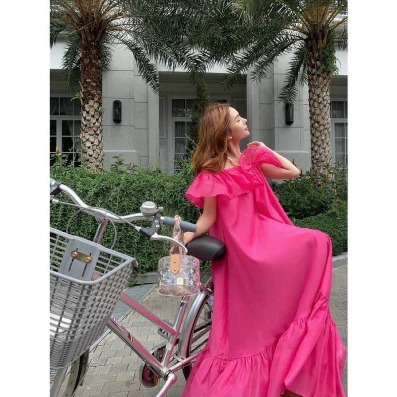 Đầm maxi bvai dáng suông HAKIEU