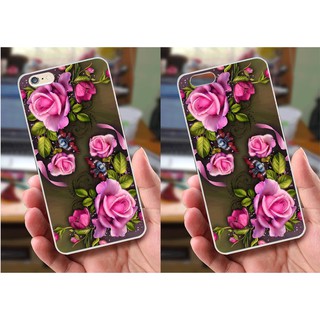 Ốp lưng iPhone 6 Plus / 6S Plus (dẻo viền trắng trong) - Hoa Hồng, Hoa Lan, Hoa Cúc