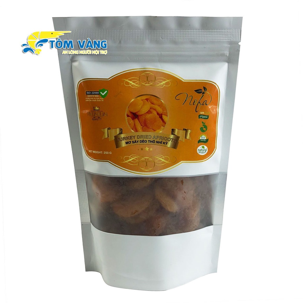 250G Mơ sấy dẻo không đường NOFA căng mọng nước Hàng nhập khẩu Thổ Nhĩ Kỳ - Tôm Vàng