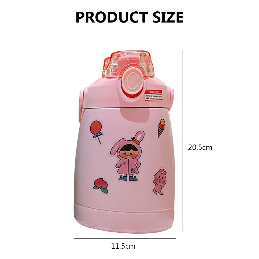 PISTA Bình Nước Thể Thao 1100ml Họa Tiết Hoạt Hình Dễ Thương