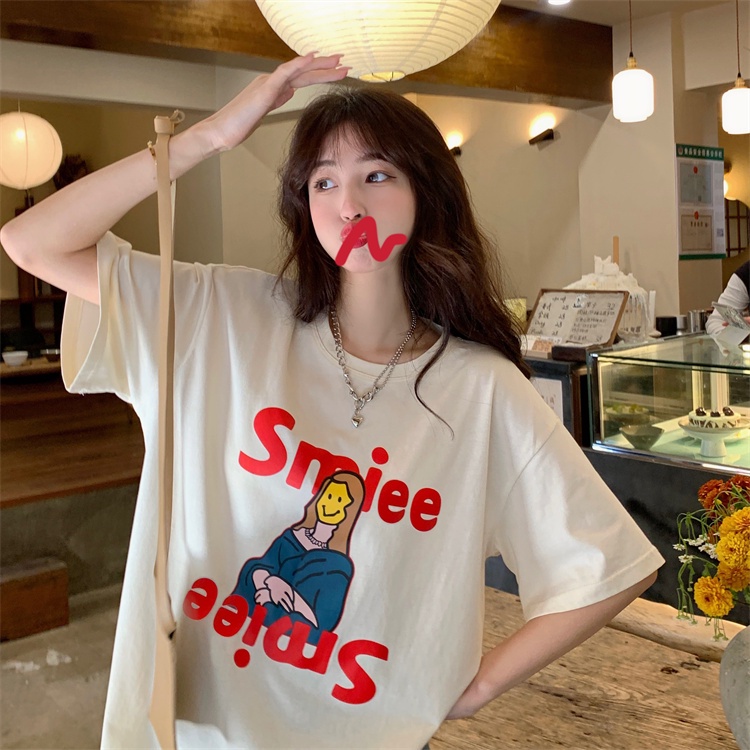 NRVP Áo Thun Nữ Tay Ngắn In Hình Phong Cách Hàn Quốc Thời Trang Mùa Hè 2022