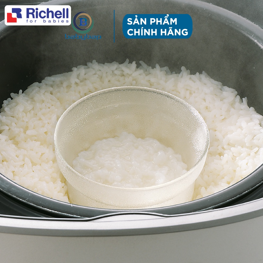 Bộ Nấu Cháo,Cơm Nát Trong Nồi Cơm Điện Richell 310ml Thiết Kế Nhỏ Gọn