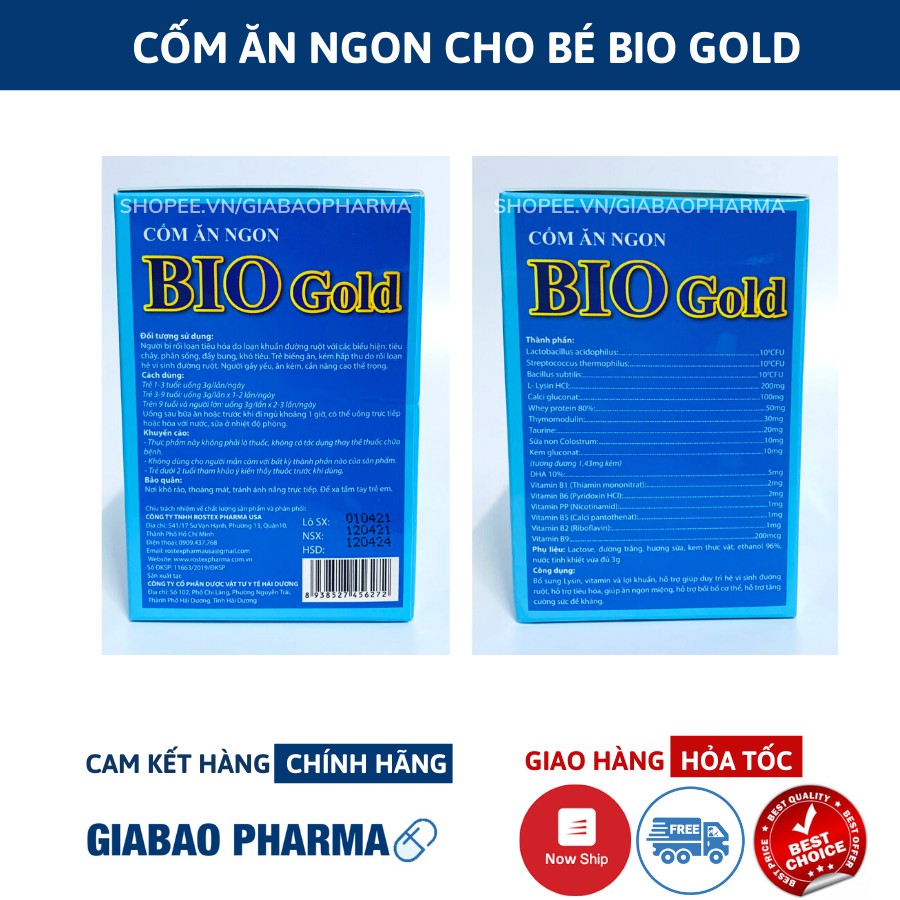 Cốm ăn ngon cho bé Bio Gold bổ sung lợi khuẩn, hỗ trợ hệ tiêu hóa