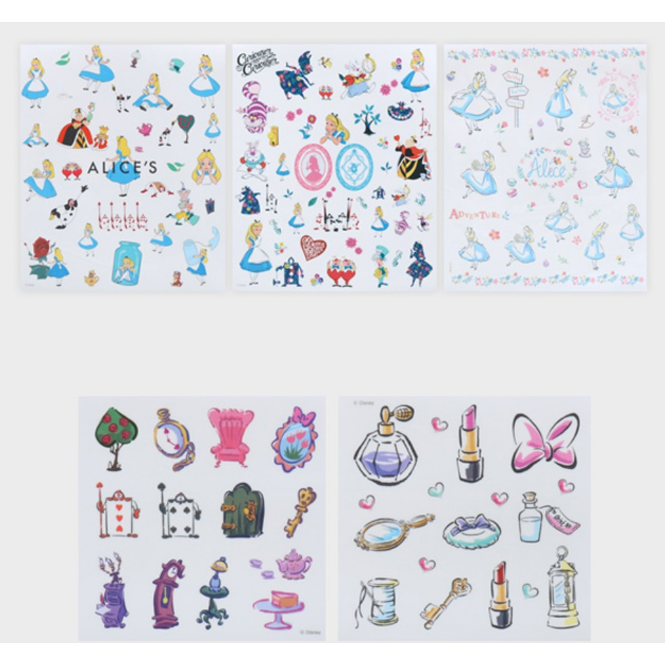 [DAISO Korea] Bộ Hình Dán Cửa Hàng In Công Chúa / Alice