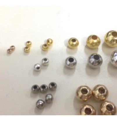 50 viên charm bi sắt lỗ lớn đủ size từ 4-6mm