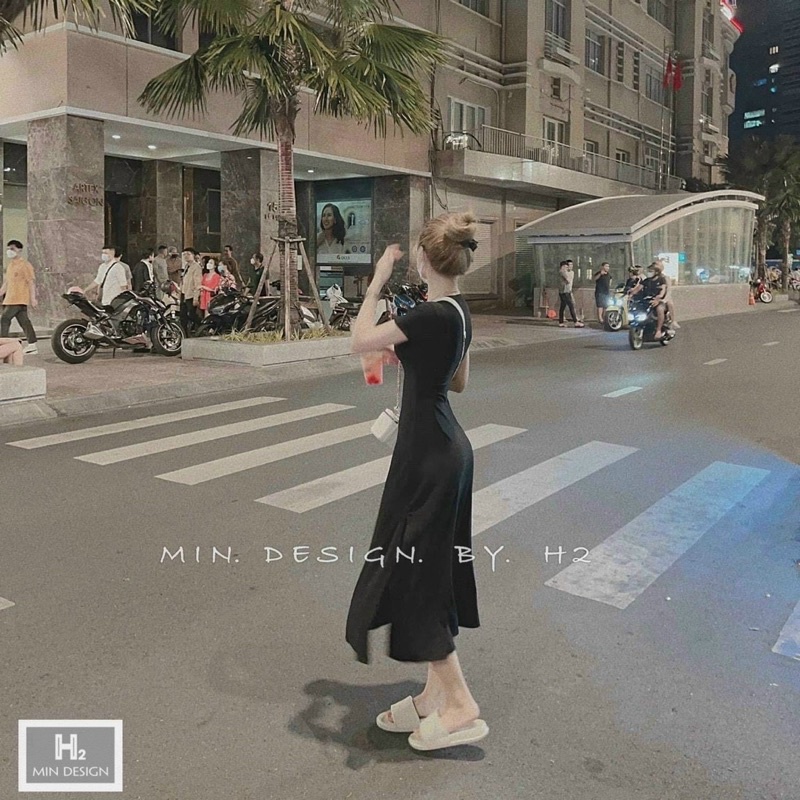 Đầm thun form dài cổ tròn ☘️☘️☘️☘️GB alohashop91