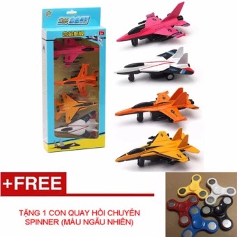 Bộ 4 máy bay mô hình cao cấp cho bé - Tặng 1 con quay Spinner