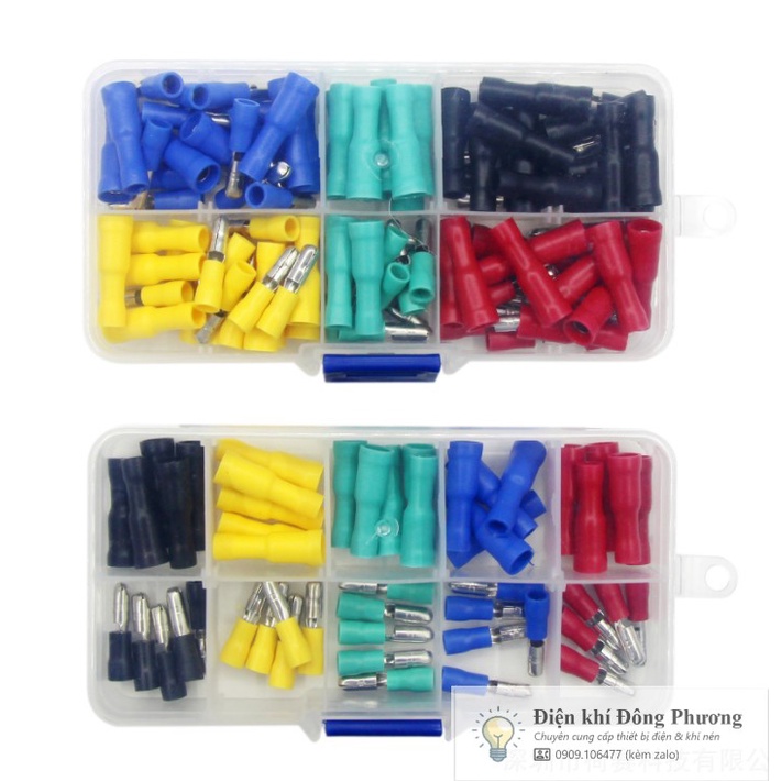 [Combo hộp 50 và 100 đầu cos 5 màu] Cos đầu đạn, cos MPD/ FRD 1.25-156 dùng sửa chữa xe máy - ô tô