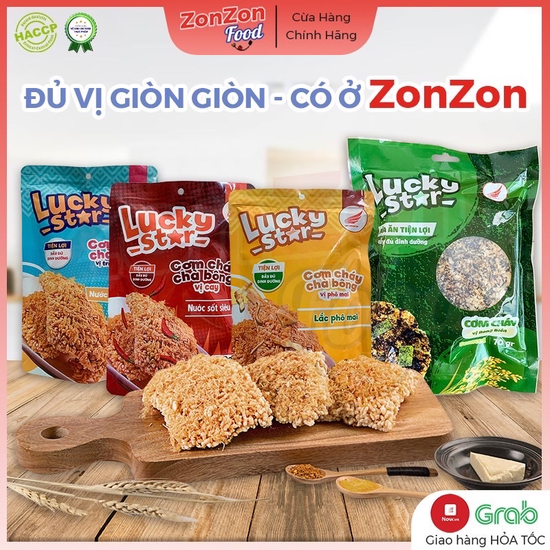 Cơm cháy chà bông mix 4 vị truyền thống , cay 50g,phomai 50g, rong biển siêu ngon đảm bảo dinh dưỡng đồ ăn vặt Zonzon