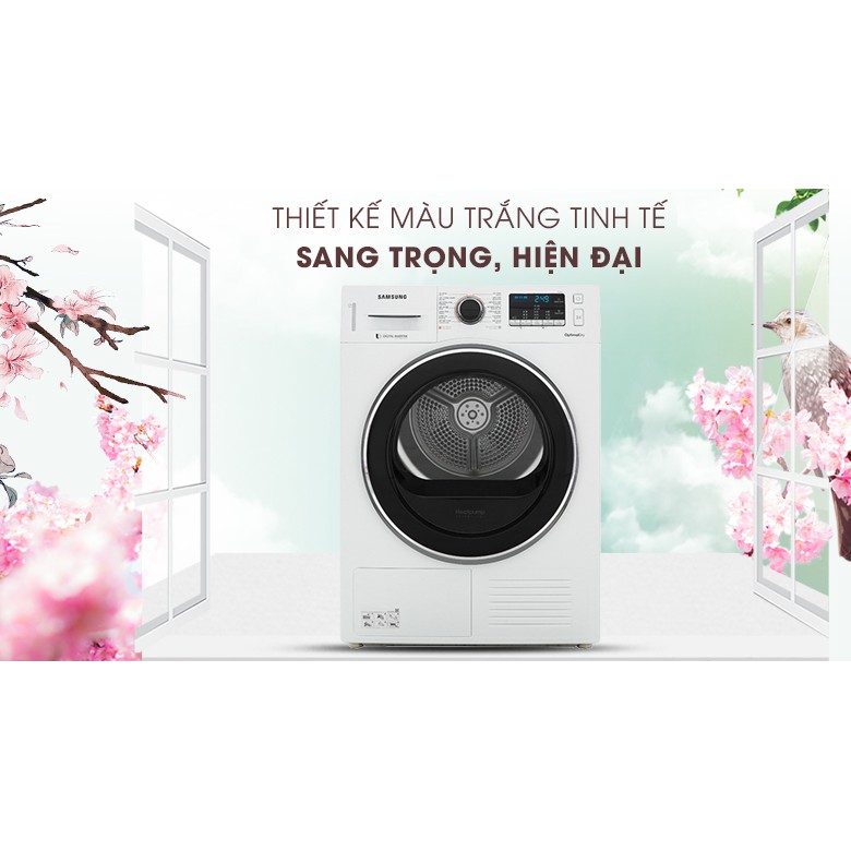 Máy sấy Samsung 9Kg lồng ngang Inverter DV90M5200QW/SV