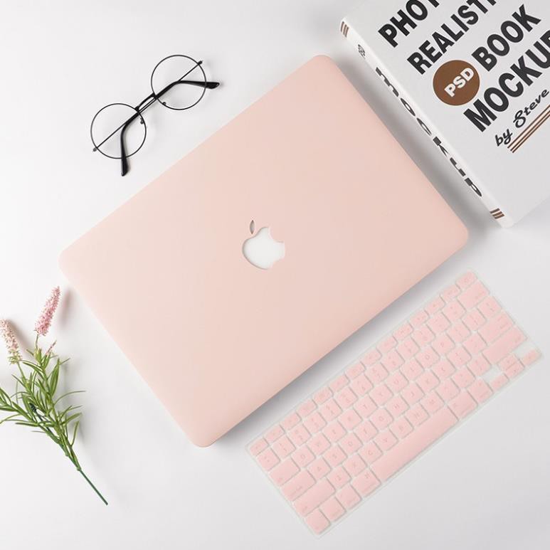 [Giá Sỉ] Combo Ốp + Phủ phím màu Hồng Pastel cho Macbook