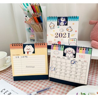 Lịch Để Bàn 2021 Cỡ 15x16cm (Dạng Cứng)