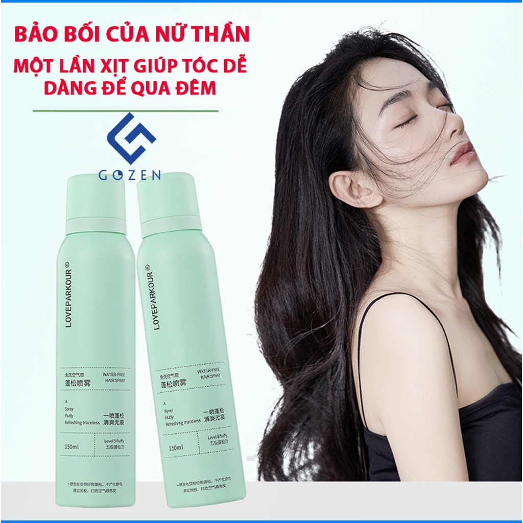 Dầu gội đầu khô tóc dạng xịt 150ml, dầu gội dưỡng tóc khô xơ rối vào nếp suôn mượt suốt 8 giờ tại GozenMall