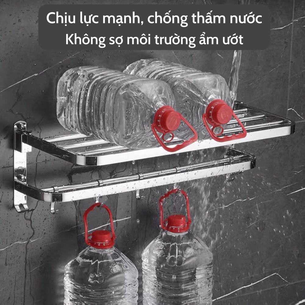 Kệ Nhà Tắm, Giá Treo Khăn Nhà Tắm Dán Tường Inox, Để Đồ Tiện Lợi THANH XUÂN 98