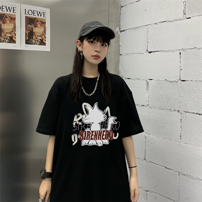 NRVP Áo Thun Cotton Tay Ngắn Cổ Tròn Màu Trơn Thời Trang Dành Cho Nữ