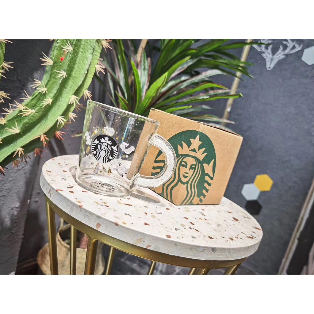 Cốc ly STARBUCKS thủy tinh trong suốt đổi màu dung tích 355ml