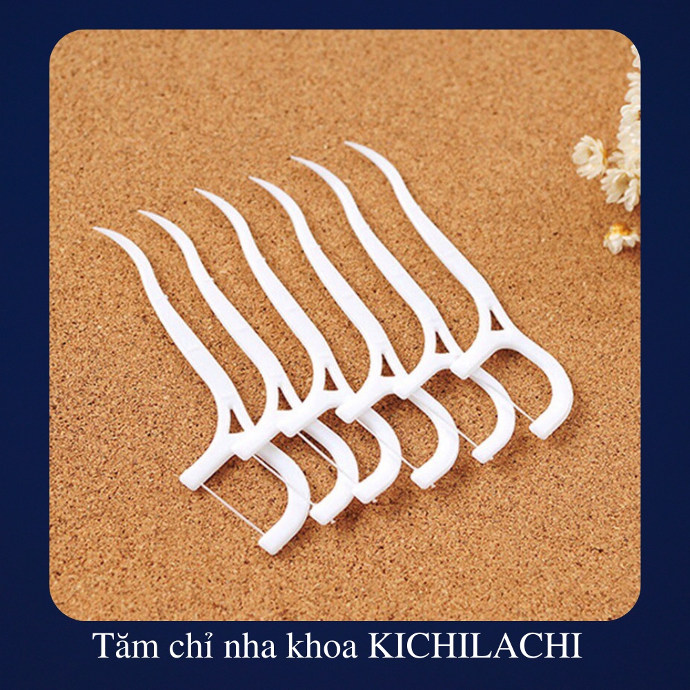 Tăm chỉ nha khoa KICHILACHI xuất Nhật túi 80 chiếc