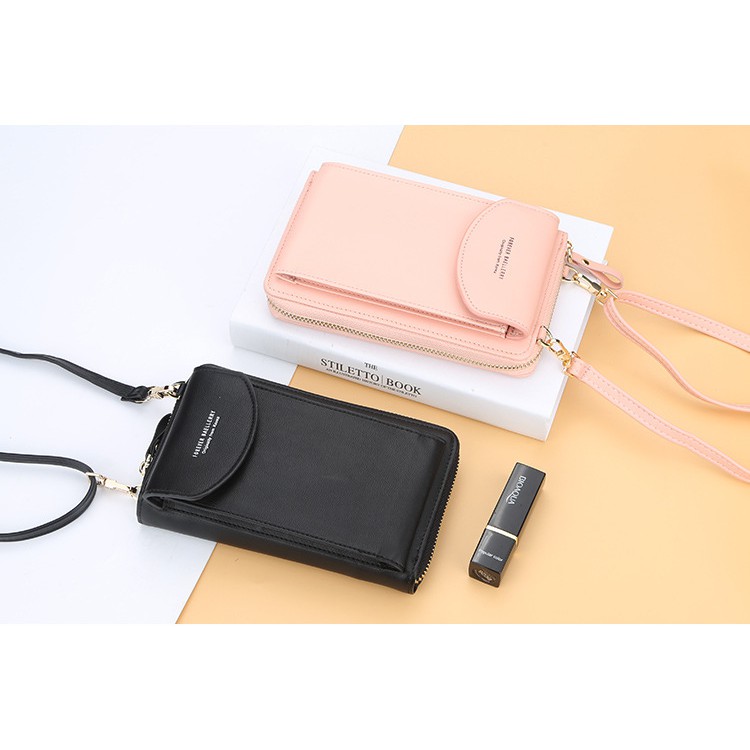 [FREESHIP, HỎA TỐC]túi ví đeo chéo Baellerry mẫu 1 mini dáng đứng, để vừa điện thoại smartphone, iphone - VI08591