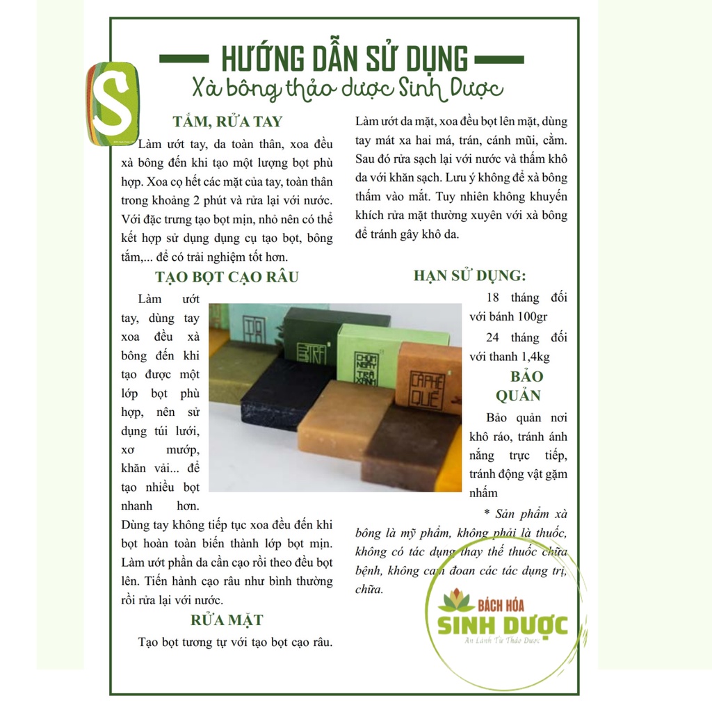 Xà Phòng- Xà Bông Sinh Dược