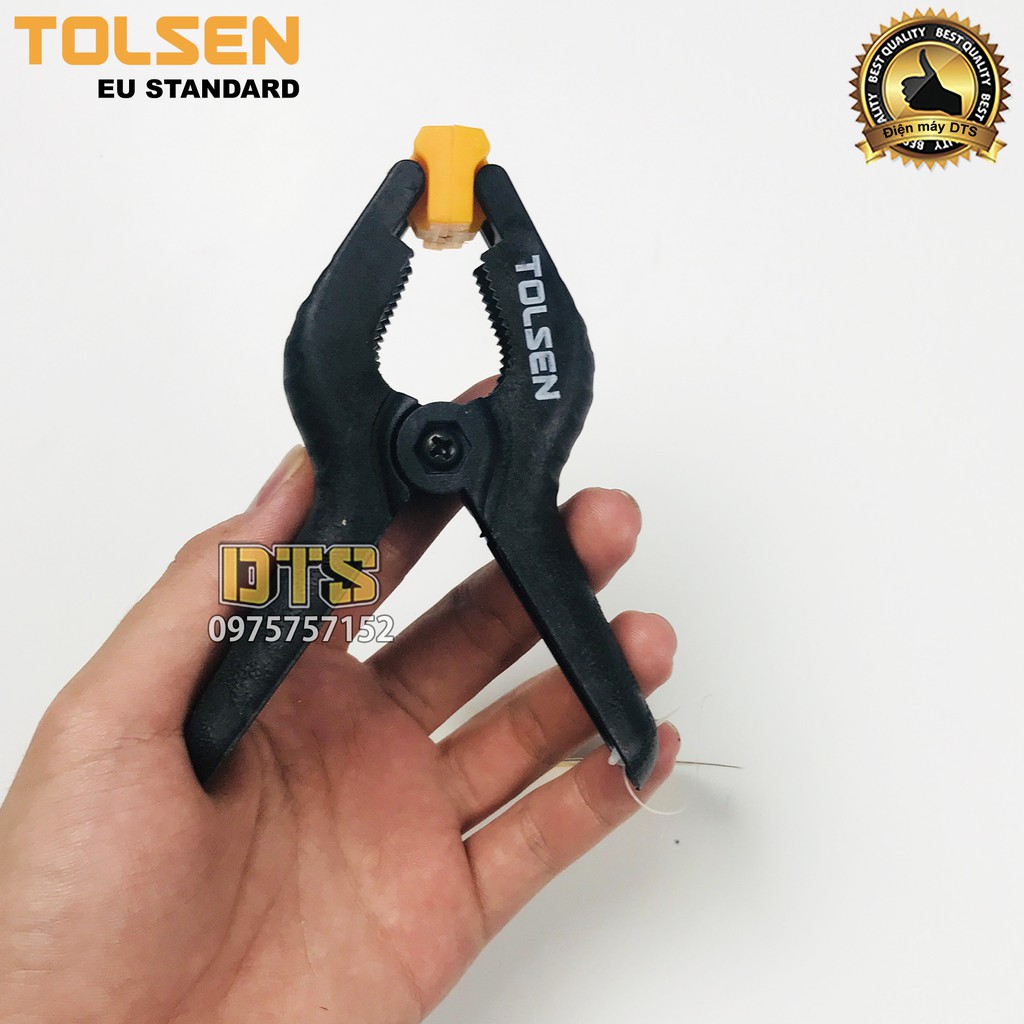 Bộ 4 Kẹp lò xo kẹp gỗ, kẹp gỗ chữ A TOLSEN 4inch -  100mm, cơ khí thông minh - Tiêu chuẩn xuất khẩu Châu Âu