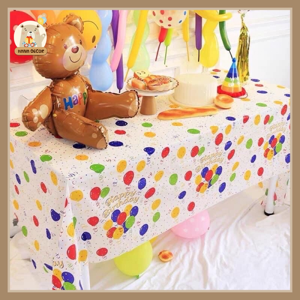 Khăn trải bàn trang trí sinh nhật phong cách Hàn Quốc Hana Decor