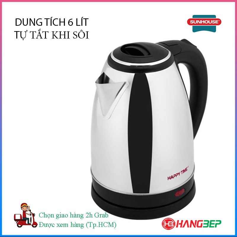 Bình đun siêu tốc 1.8 lít Happy Time HTD1088/1081 [Sunhouse]