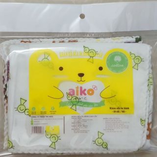 Khăn sữa 2 lớp in hình AIKO