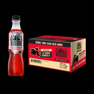 Nước tăng lực warrior vị dâu chai 330 ml quy cách 24 chai