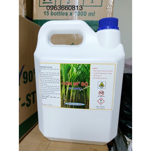 Cồn 90 Độ Can 5 Lít - Uy Tín Chất Lượng