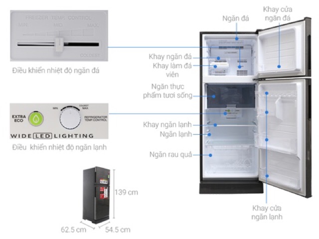 [ELHAL5 giảm 7% tối đa 1TR] Tủ lạnh Sharp Inverter 196 lít SJ-X201E-DS(Miễn phí giao tại HCM-ngoài tỉnh liên hệ shop)