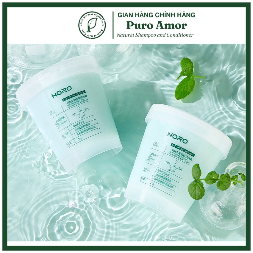 Tẩy tế bào chết da đầu giúp làm sạch da đầu muối tẩy da chết hạn chế gàu hiệu quả PURO AMOR