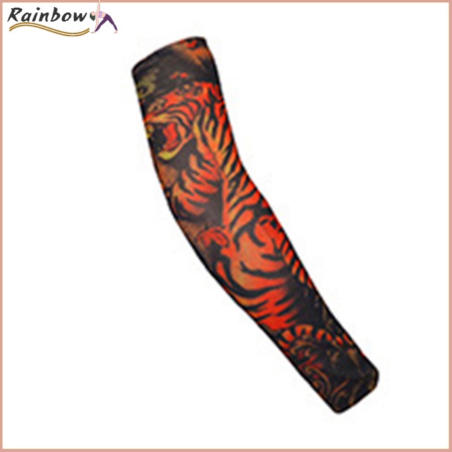 Vỏ Bọc Cánh Tay Chống Nắng UV Thoáng Khí Họa Tiết Hình Xăm Dùng Khi Đi Xe Đạp Ngoài Trời