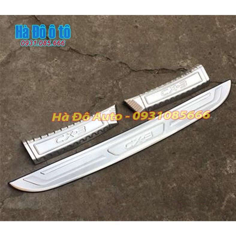 [ Đồ Chơi Mazda CX3 ]  Nẹp Chống Chầy Cốp Mazda CX3 - Chống Chầy Cốp Trong Ngoài Mazda CX3