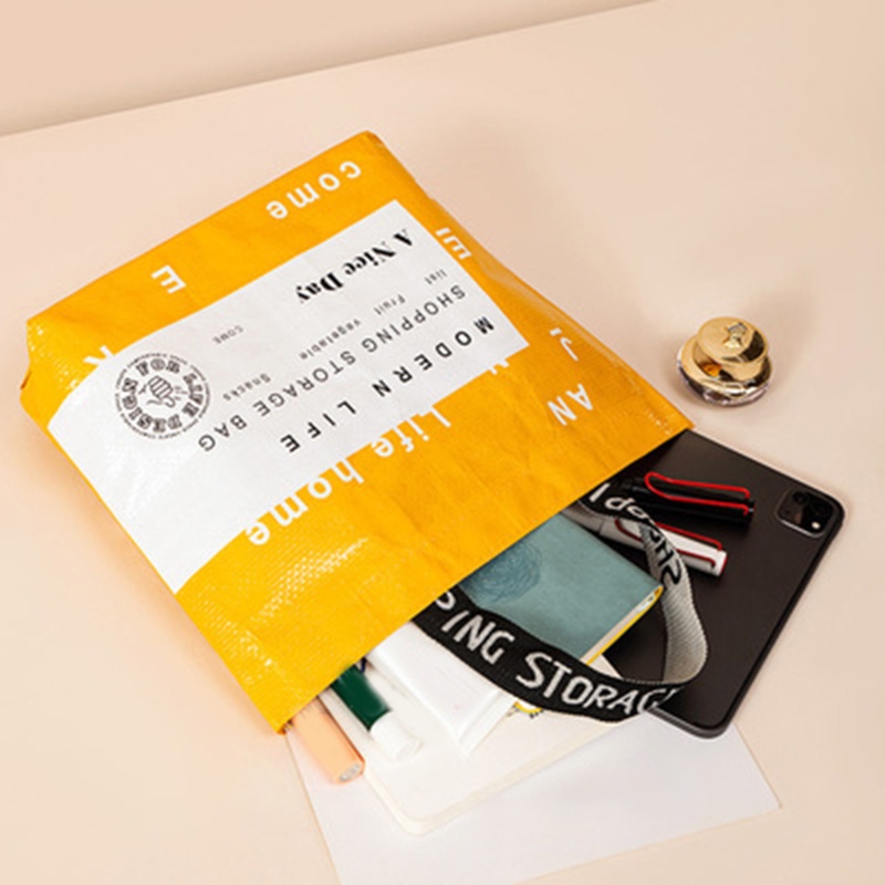 Túi Mua Sắm Xách Tay Dệt Gấp Được Cho Nữ