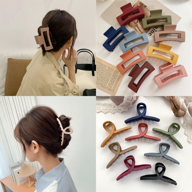 Kẹp Tóc Càng Cua Kẹp Tóc Vuông Phong Cách Hàn Quốc Retro Cho Nữ