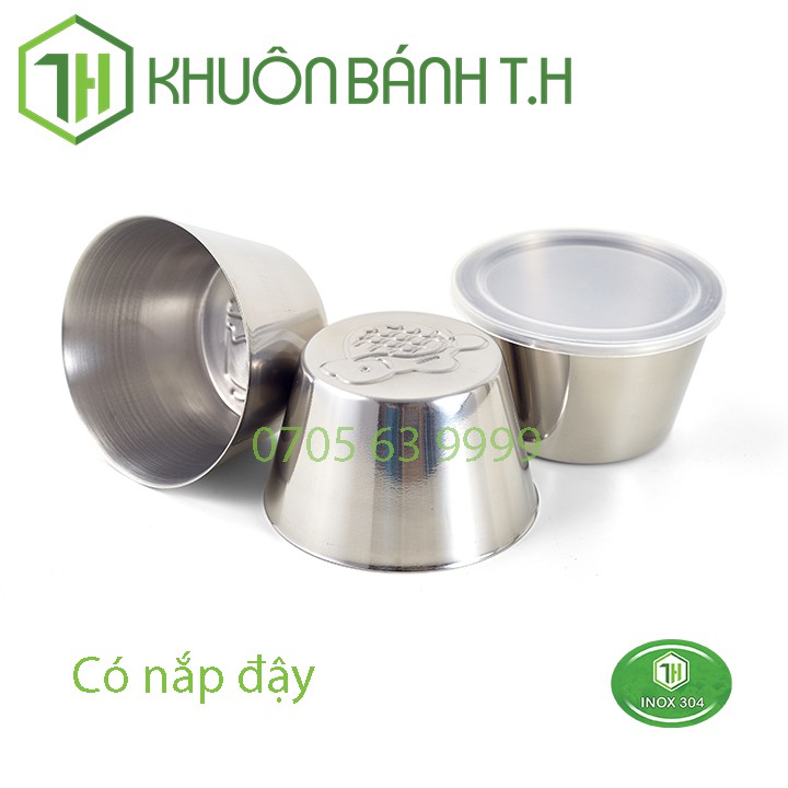 10 Khuôn Làm Bánh Flan, Rau Câu Hình Thú - Inox 304 - Có Nắp