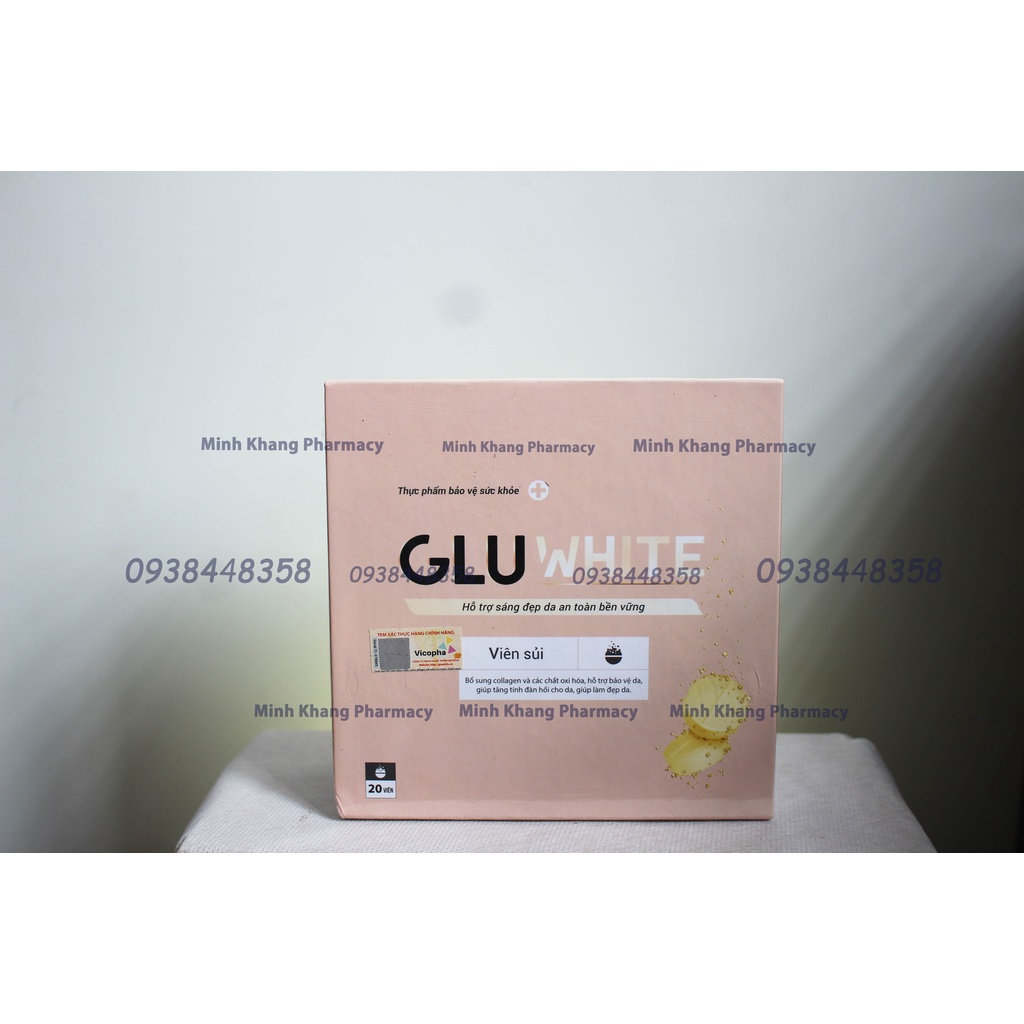 Viên sủi Gluwhite ⚡CHÍNH HÃNG⚡ Hộp 20 viên - giúp da trắng sáng, da đẹp, căng mịn khỏe đẹp