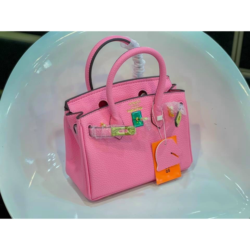 Túi Xách Nữ Cầm Tay Đeo Vai,Đeo Chéo Khóa Chữ H Chất Da Sần Bản Sai 21 CM Hàng Có Hộp Tặng Kèm Khăn msp389